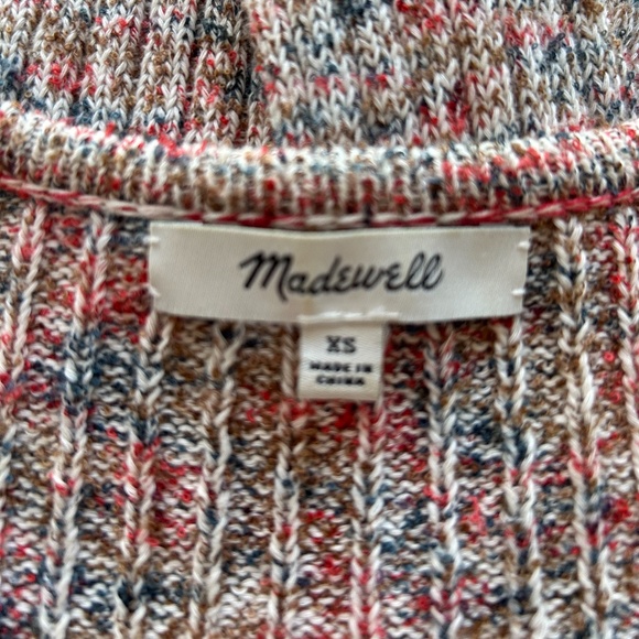 Madewell Marled Shrunken Ribbed Cardigan Sweater - Picture 7 of 10